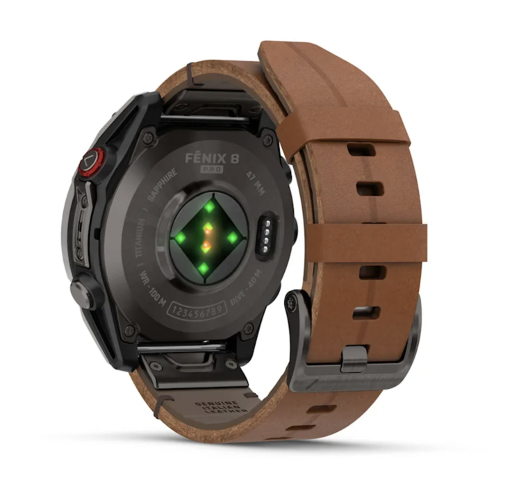 Garmin Fenix 8 Pro 47mm AMOLED Sapphire Carbon grey DLC titanium with Chestnut Leather Band (010-03198-40)