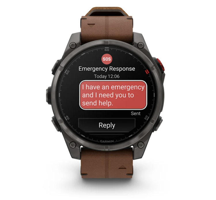 Garmin Fenix 8 Pro 47mm AMOLED Sapphire Carbon grey DLC titanium with Chestnut Leather Band (010-03198-40)