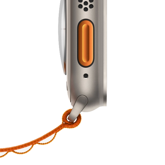 Apple Watch Ultra 49mm Titanium Case with Orange Alpine Loop Large (MQFM3) бу