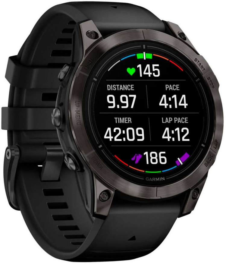 Garmin Epix Pro Gen 2 Sapphire 47mm Carbon G. DLC Tit. with Black Band (010-02803-10/11)