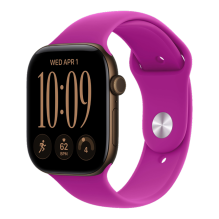 Apple Watch Series 12 GPS 42mm Dark Bronze Aluminum Case with Magenta Sport Band - S/M  