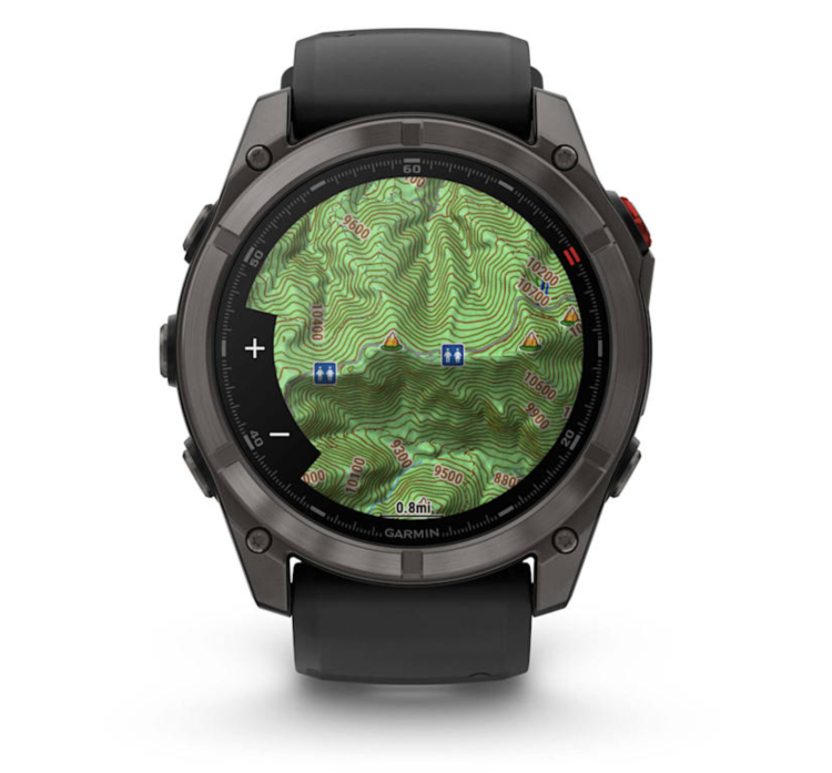 Garmin Fenix 8 Pro 51mm AMOLED Sapphire Carbon Gray DLC Titanium with Black/Pebble Gray Silicone Band (010-03199-00/01)