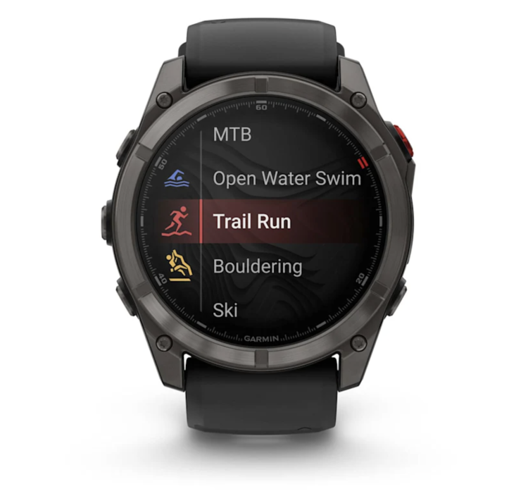Garmin Fenix 8 Pro 51mm AMOLED Sapphire Carbon Gray DLC Titanium with Black/Pebble Gray Silicone Band (010-03199-00/01)