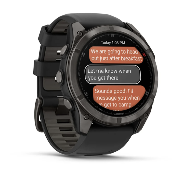 Garmin Fenix 8 Pro 51mm AMOLED Sapphire Carbon Gray DLC Titanium with Black/Pebble Gray Silicone Band (010-03199-00/01)