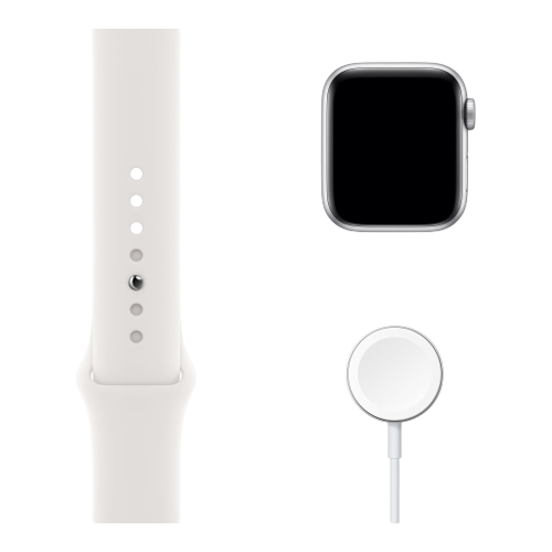 Apple Watch SE 44mm Silver Aluminum Case with White Sport Band (MYDQ2) Apple Watch SE 44mm Silver Aluminum Case with White Sport Band (MYDQ2)