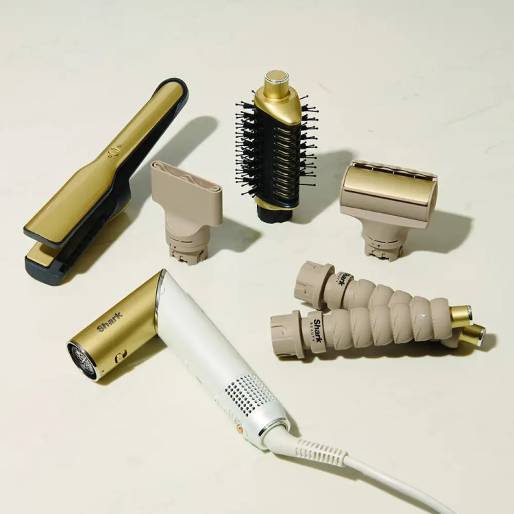 Стайлер Shark Glam Sleek Straight Waves & Curls Multi-styler (Gold) (HD6051SEU)