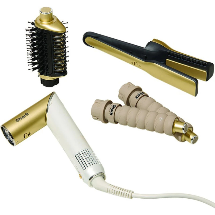 Стайлер Shark Glam Sleek Straight Waves & Curls Multi-styler (Gold) (HD6051SEU)