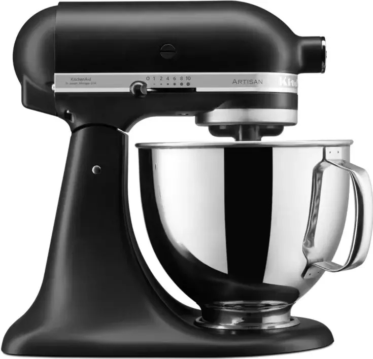 Планетарний міксер KitchenAid Artisan 4,8 л 5KSM125EBM Black Matte (UA)