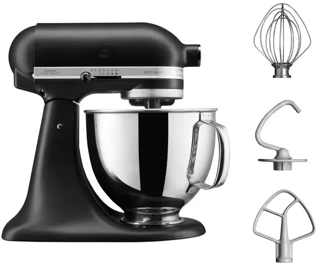 Планетарный миксер KitchenAid Artisan 4,8 л 5KSM125EBM Black Matte (UA)