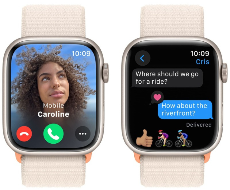 Apple Watch Series 9 GPS 45mm Starlight Aluminum Case with Starlight Sport Loop (MR983) бу