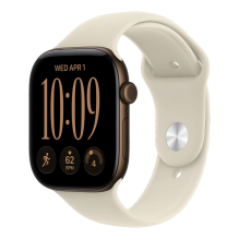 Apple Watch Series 12 GPS 42mm Dark Bronze Aluminum Case with Sand Sport Band - S/M   