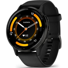 Garmin Venu 3 Slate Stainless Steel Bezel with Black Case and Silicone Band (010-02784-01)