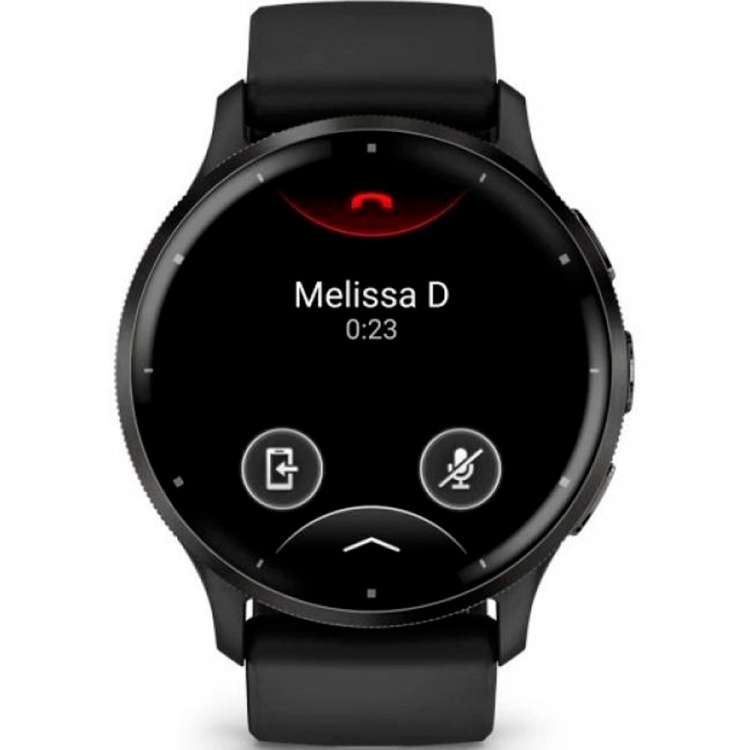 Garmin Venu 3 Slate Stainless Steel Bezel with Black Case and Silicone Band (010-02784-01)