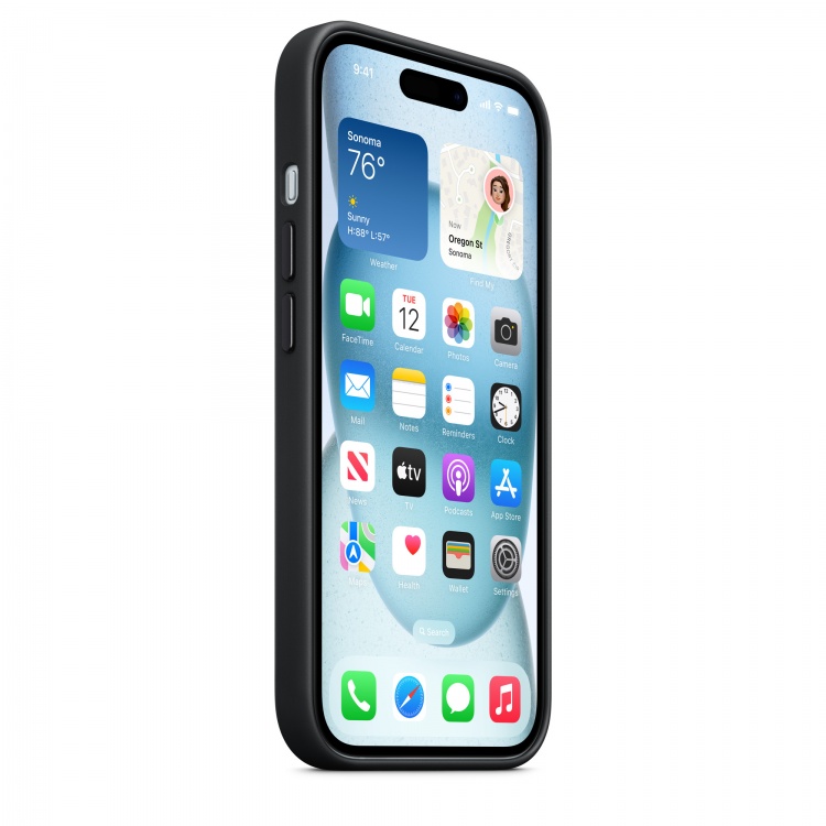 Чохол Apple FineWoven для iPhone 15 with MagSafe (Black) Чохол Apple FineWoven для iPhone 15 with MagSafe (Black)
