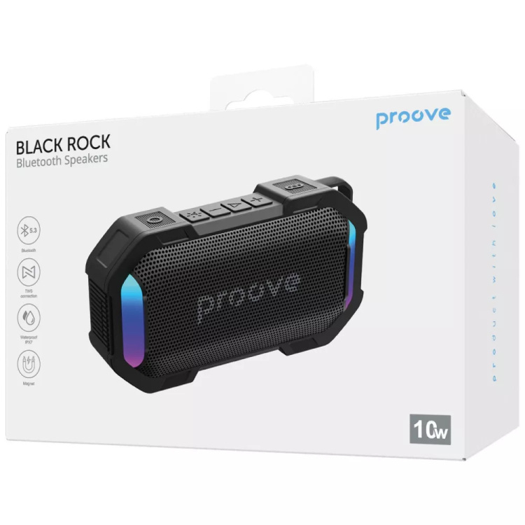 Портативная акустика Proove Black Rock 10W (APP) Black