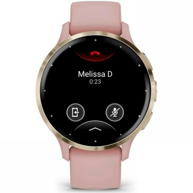 Garmin Venu 3S Soft Gold Stainless Steel Bezel with Dust Rose Case and Silicone Band (010-02785-03)