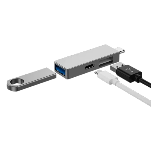 Адаптер WiWU T02 Pro Type-C to 2USB3.0+USB2.0+ USB-C