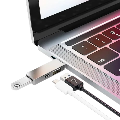 Адаптер WiWU T02 Pro Type-C to 2USB3.0+USB2.0+ USB-C