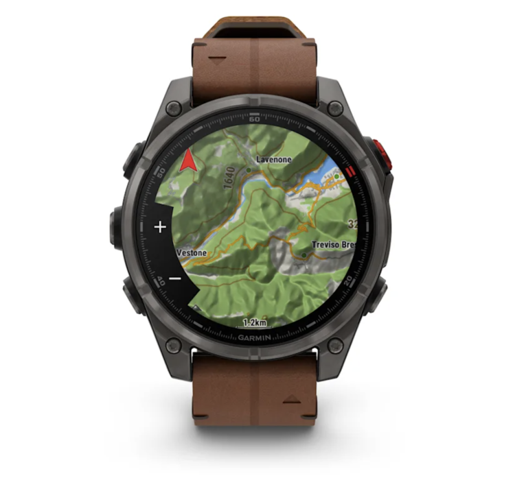 Garmin Fenix 8 Pro 51mm AMOLED Sapphire Carbon grey DLC titanium with Chestnut Leather Band (010-03199-40)