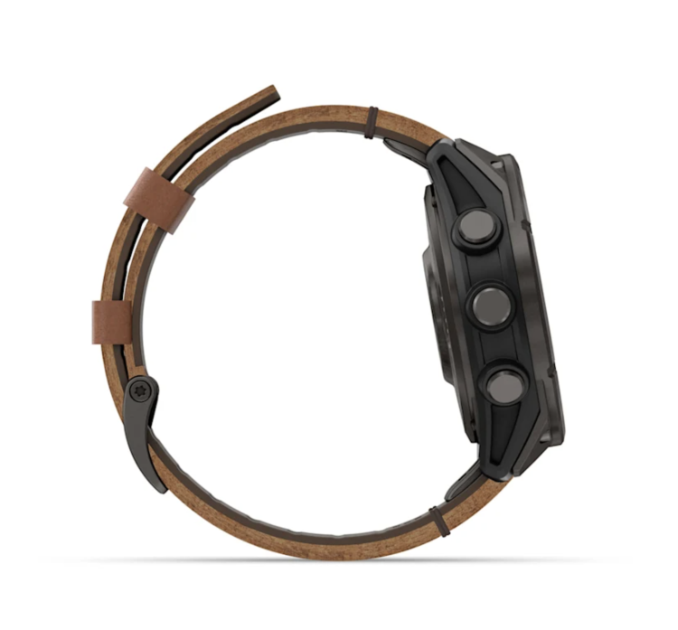 Garmin Fenix 8 Pro 51mm AMOLED Sapphire Carbon grey DLC titanium with Chestnut Leather Band (010-03199-40)