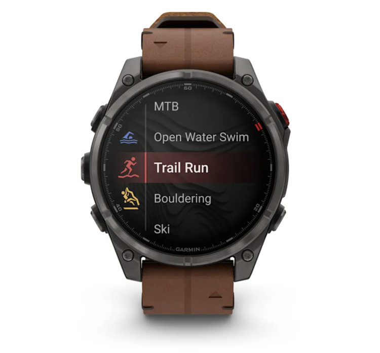 Garmin Fenix 8 Pro 51mm AMOLED Sapphire Carbon grey DLC titanium with Chestnut Leather Band (010-03199-40)