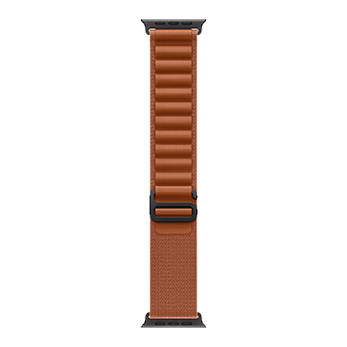 Apple Watch Ultra 3 GPS + Cellular, 49mm Black Titanium Case with Terra Cotta Alpine Loop - Small