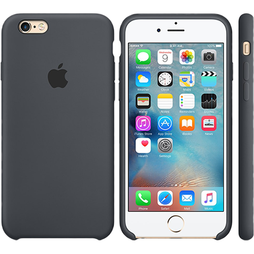 Чехол Smart Silicone Case для iPhone 6/6S Original (FoxConn) (Charcoal Grey)