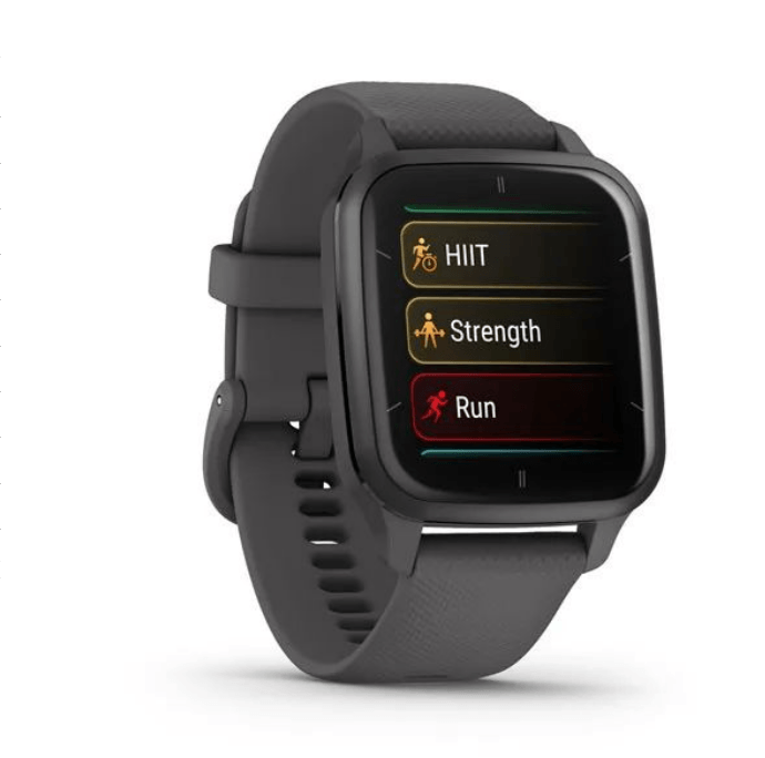 Garmin Venu Sq 2 Slate Aluminum Bezel with Shadow Gray Case and Silicone Band (010-02701-00/10)