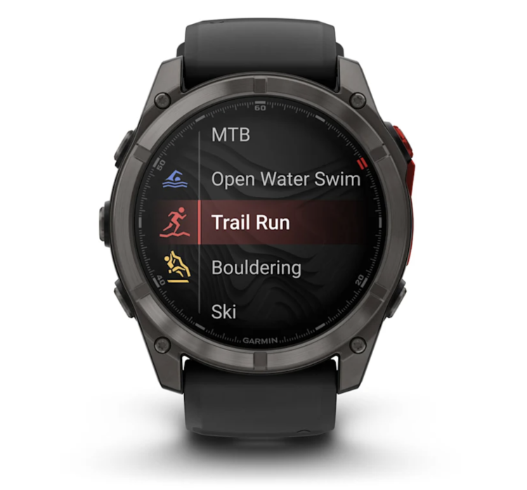 Garmin Fenix 8 Pro 51mm MicroLED Sapphire Carbon Gray DLC Titanium with Black/Pebble Gray Silicone Band (010-03380-00/01)