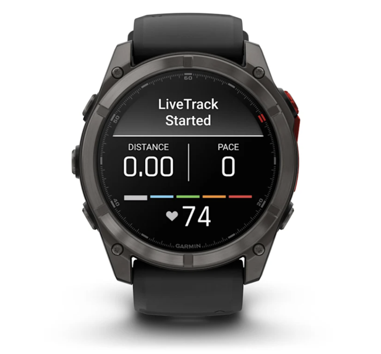 Garmin Fenix 8 Pro 51mm MicroLED Sapphire Carbon Gray DLC Titanium with Black/Pebble Gray Silicone Band (010-03380-00/01)