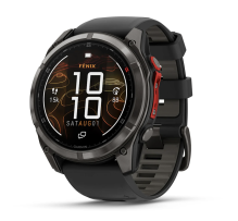 Garmin Fenix 8 Pro 51mm MicroLED Sapphire Carbon Gray DLC Titanium with Black/Pebble Gray Silicone Band (010-03380-00/01)
