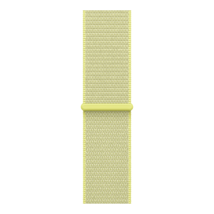 Apple Watch Series 11 GPS, 46mm Silver Aluminum Case with Neon Yellow Sport Loop