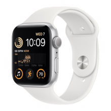 Apple Watch SE 40mm Silver Aluminium Case with White Sport Band (MNJV3)