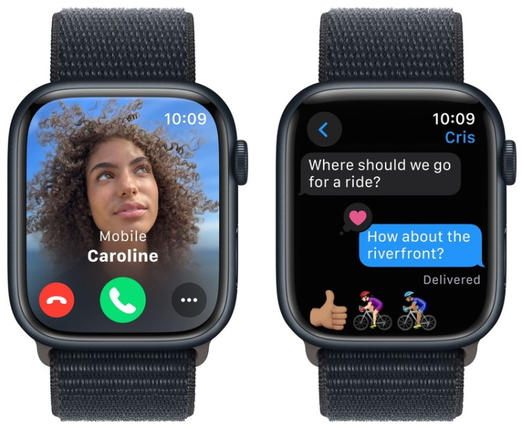 Apple Watch Series 9 GPS 41mm Midnight Aluminum Case with Midnight Sport Loop (MR8Y3) бу
