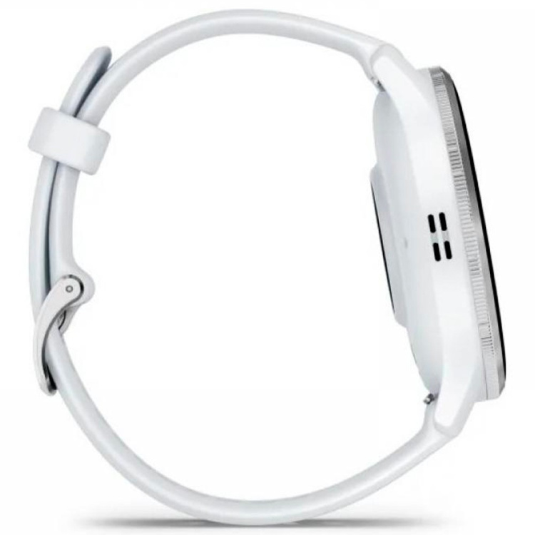 Garmin Venu 3 Silver Stainless Steel Bezel with Whitestone Case and Silicone Band (010-02784-00)