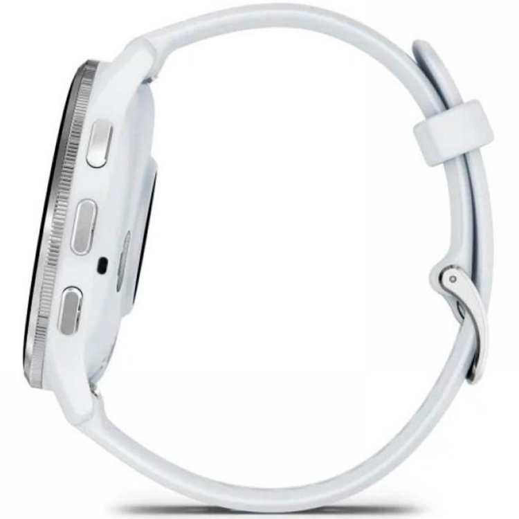 Garmin Venu 3 Silver Stainless Steel Bezel with Whitestone Case and Silicone Band (010-02784-00)
