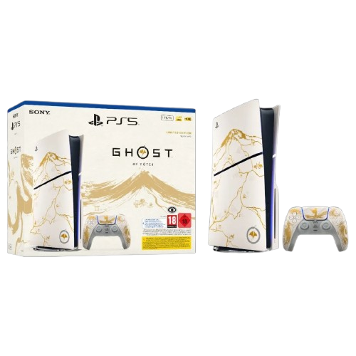 Игровая приставка Sony PlayStation 5 Slim (Blu-Ray) (Ghost of Yotei Gold Limited Edition Bundle) (1TB) Игровая приставка Sony PlayStation 5 Slim (Blu-Ray) (Ghost of Yotei Gold Limited Edition Bundle) (1TB)