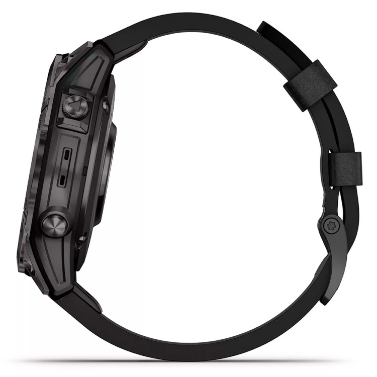 Garmin Epix Pro (Gen 2) Sapphire 47mm Carbon Gray DLC Titanium with Black Leather Band (010-02803-30)