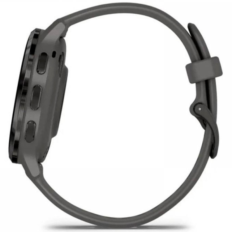 Garmin Venu 3S Slate Stainless Steel Bezel with Pebble Gray Case and Silicone Band (010-02785-00)